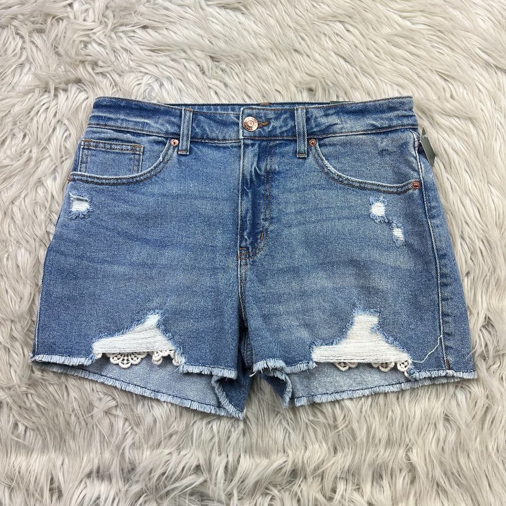 NWT Wild Fable Crochet Detail High-Rise Denim Shorts